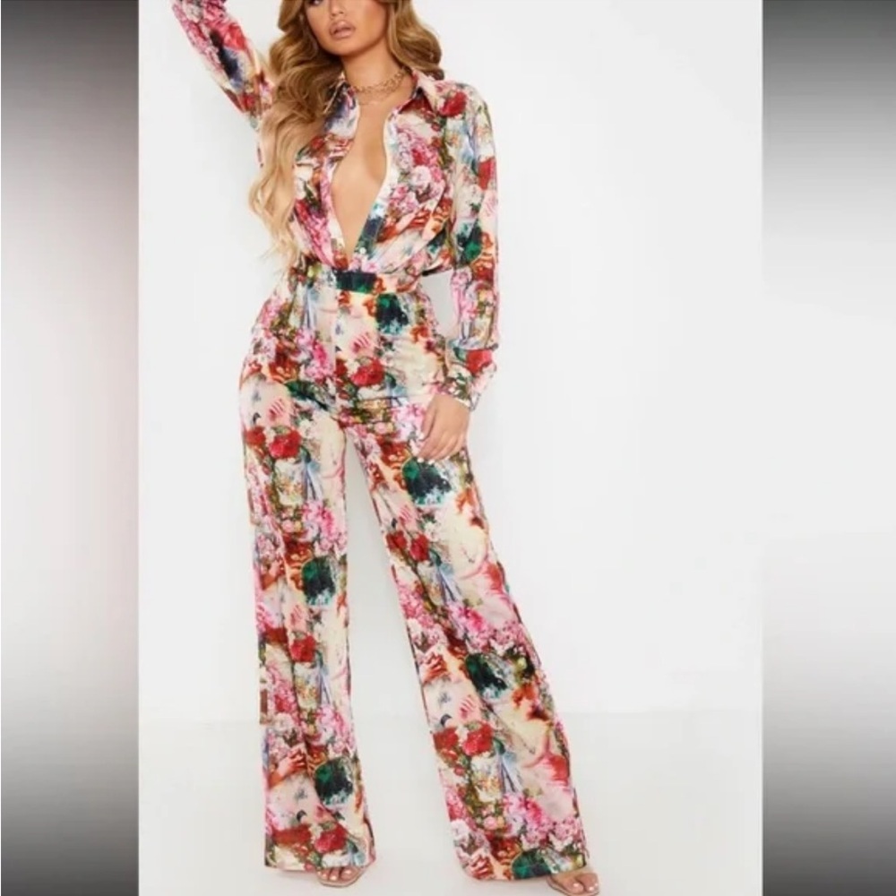 PLT Floral Print Pant Set - Picture 3 of 7